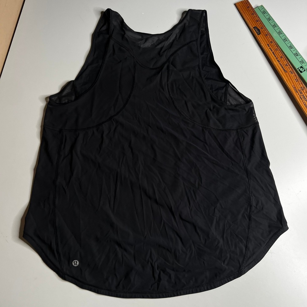 Lululemon Sculpt Tank Top Black Mesh Back Sleeveless Athletic‎ Yoga Shirt